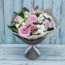 Букет цветов из:  Герберы, Альстромерии и Хризантемы в Фуньково