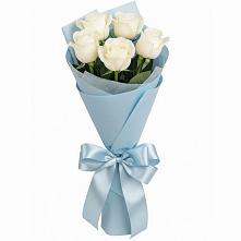 Букет 5 Белых роз Проуд #REPLACE_PRED# Фуньково