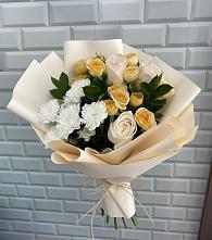 Букет цветов из:  Розы и Хризантемы в Фуньково