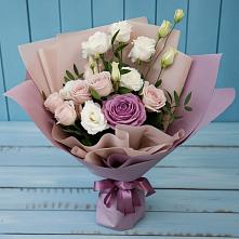 Букет цветов из:  Розы и Лизиантусы в Фуньково
