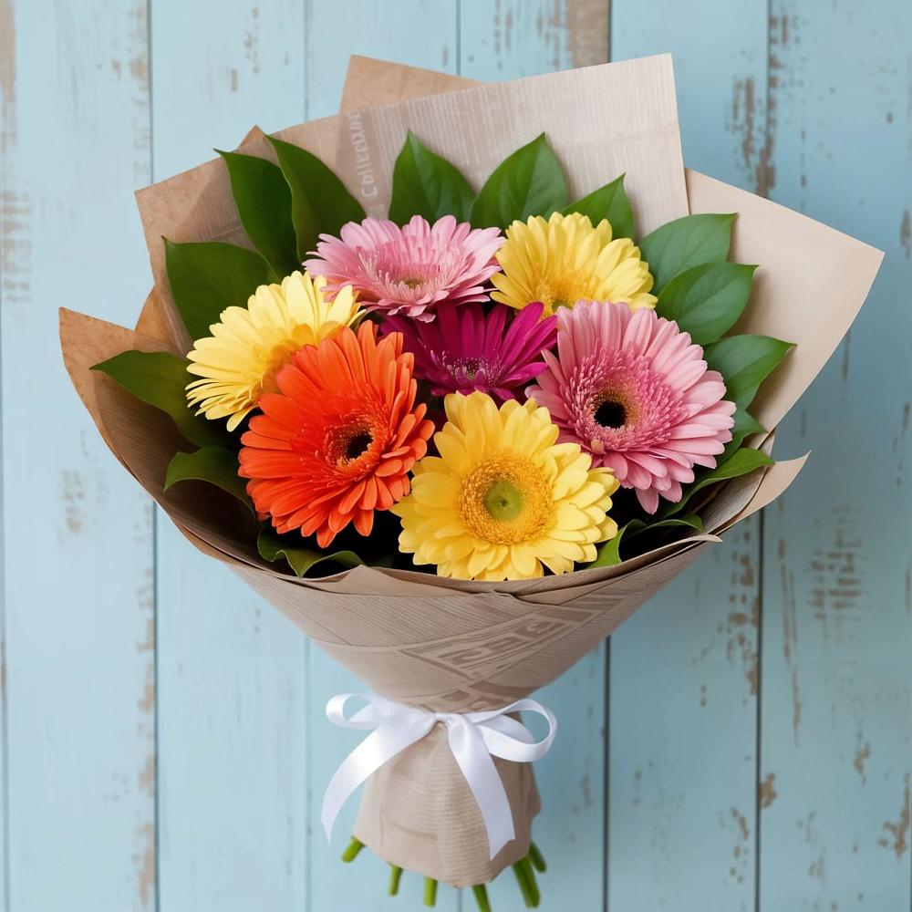 Букет цветов из: Герберы в Фуньково