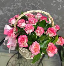 Цветочная композиция из Розы в корзине в Фуньково