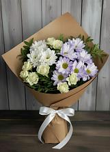 Букет цветов из:  Хризантемы и Розы #REPLACE_PRED# Фуньково