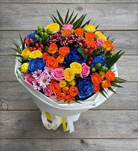 Букет цветов из:  Розы и Хризантемы в Фуньково