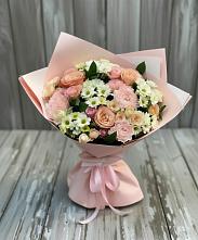 Букет цветов из:  Гвоздики, Розы и Хризантемы в Фуньково