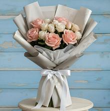 Букет цветов из:  Розы #REPLACE_PRED# Фуньково