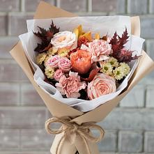 Букет цветов из:  Гвоздики, Хризантемы и Розы в Фуньково
