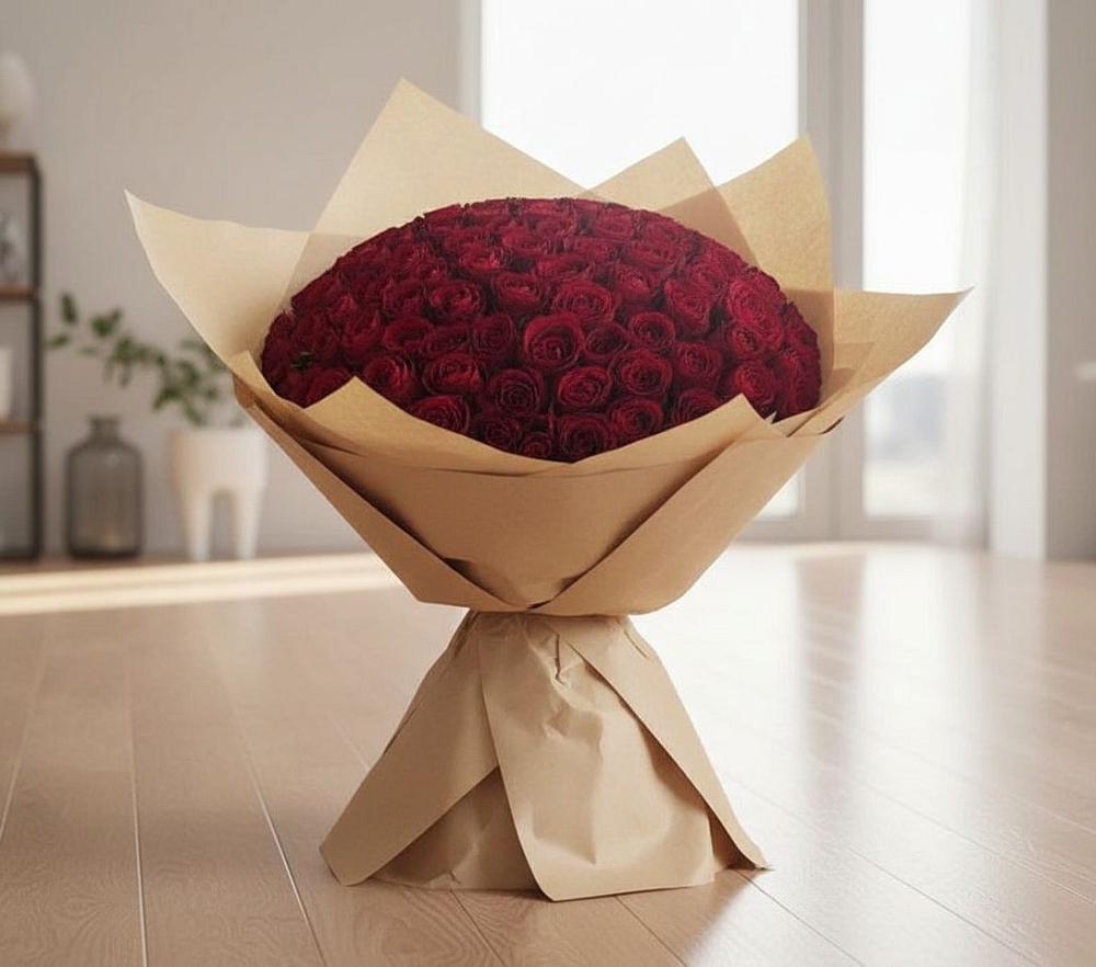 Букет 101 Красная роза в Фуньково