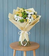 Букет цветов из:  Хризантемы и Розы #REPLACE_PRED# Фуньково